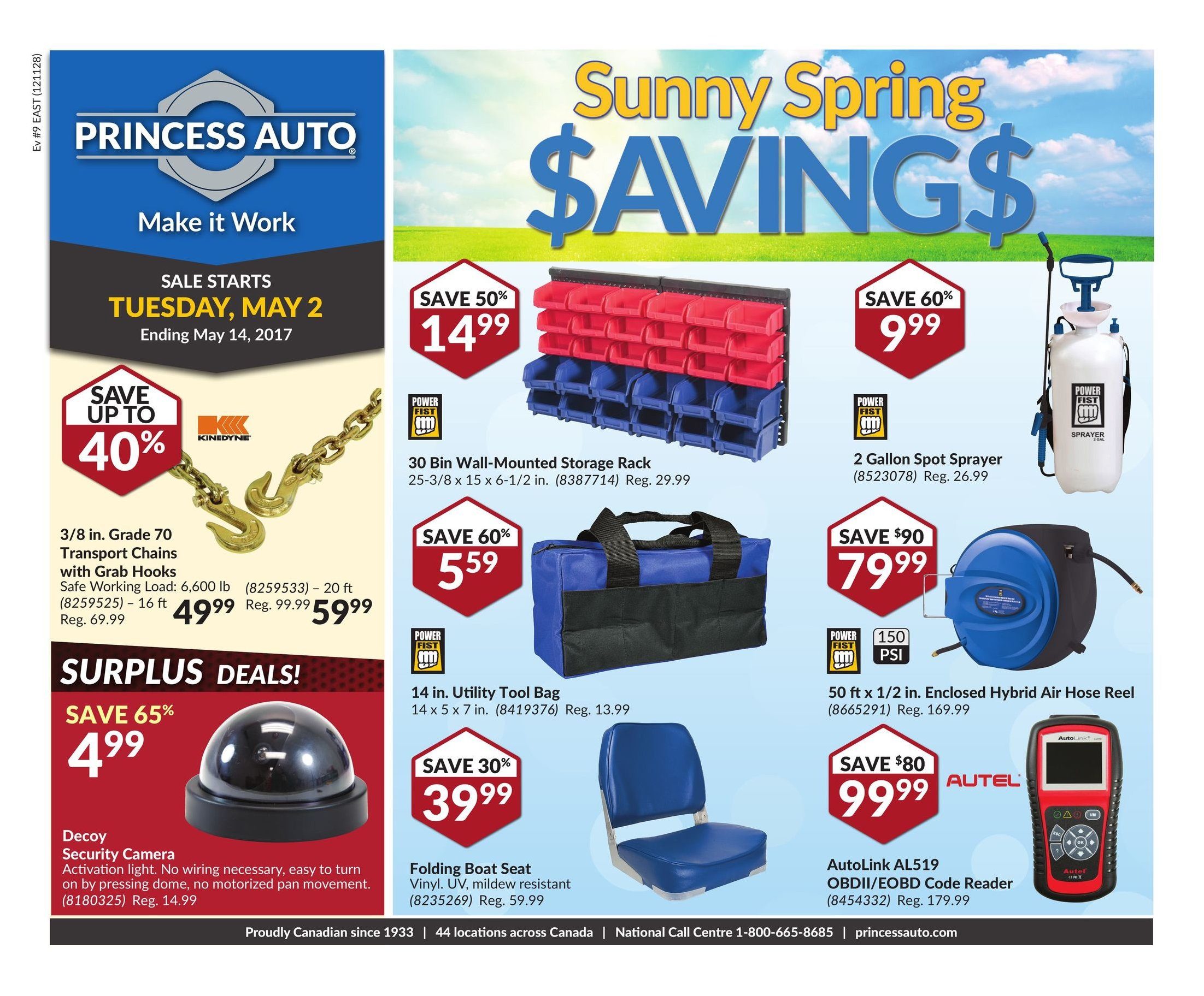 Princess Auto Weekly Flyer Sunny Spring Savings May 2 – 14