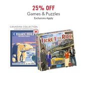 Chapters Indigo 25% Off Games & Puzzles (In-Store & Online)