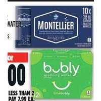 Bubly or Montellier Sparkling Water