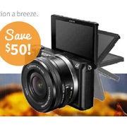 Sony Alpha A5000 w/ PZ 16-50 OSS Lens - $449.99 ($50.00 off)