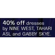 40% Off Dresses by Nine West, Tahari ASL and Gabby Skye