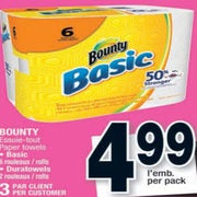 Bounty 6-pk Paper Towels - $4.99