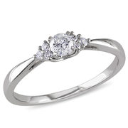 Diamond Tri-Sides Promise Ring - $557.40
