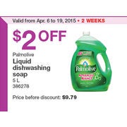Palmolive Liquid Dishwashing Soap - $7.79 ($2.00 Off)