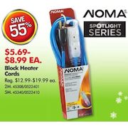 Noma Block Heater Cords - From $5.69 (55% off)