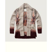 Patterned Boyfriend Cardigan Sweater - $25.20