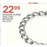 Rhodium-Plated Oval-Link Bracelet - $22.99