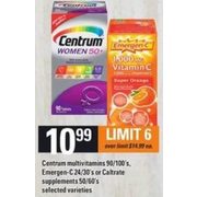 Centrum Multivitamins Emergen-C Caltrate Supplements - $10.99