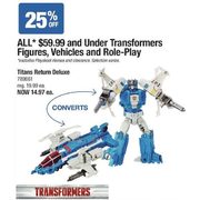 All $59.99 and Under Transformers Figures, Vehicles and Role-Play - 25% off