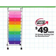 10 Drawer Rolling Cart By Recollections - $49.99