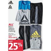 All Adidas, Reebok Men's Athletic Clothing - $26.25-$56.25 (25% off)