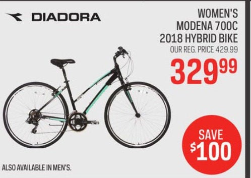 diadora modena 700c men's hybrid bike