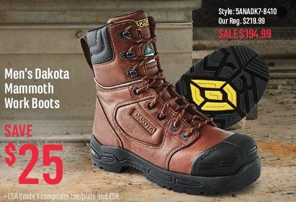 dakota mammoth work boots