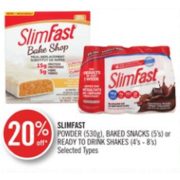 20% Off Slimfast Ready to Drink Shakes