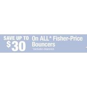 All Fisher-Price Bouncers - Up to $30.00 off