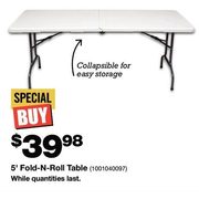 5' Fold -N-Roll Table  - $39.98