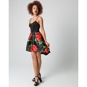 Floral Print Satin Party Dress - $139.99 ($49.96 Off)