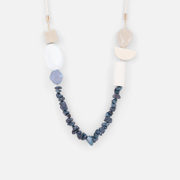 Long Natural Style Necklace With Wooden Beads And Stones - $12.48 ($12.47 Off)