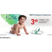 All Pampers 1X Wipes, Including Aqua Pure Sensitive Wipes - $3.49