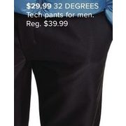 32 Degrees Tech Pants For Men - $29.99