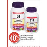 Webber Naturals Vitamin Products - Up to 40% off