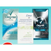 Dove Clinical or Degree Clinical Antiperspirant/ Deodorant - $7.99