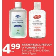 Instashield, Lifebuoy or Puranex Hand Sanitizer  - $4.99