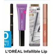 L'Oreal Infallible Lip Products or Eye Liner - $9.99