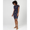 Floral Print Jersey Cowl Neck Pleated Dress - $10.00 ($79.95 Off)