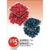 Blueberries, Raspberries - 2/$5.00