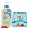 Cerave Bebe Wash & Shampoo, Ointment, Zincofax Diaper Spray or Cream - $8.99