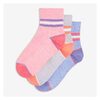 Kid Girls' 3 Pack Quarter-Crew Socks In Grey - $4.94 ($1.06 Off)