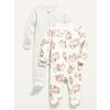 Unisex Sleep & Play 1-Way-Zip Footed One-Piece 2-Pack For Baby - $22.00 ($6.00 Off)