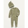 Footed Sleep & Play Rib-Knit One-Piece & Beanie Layette Set For Baby - $16.00 ($4.00 Off)