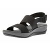 Arla Jacory Black Wedge Sandal By Clarks - $79.99 ($10.01 Off)