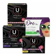 U by Kotex or One by Poise Pads Liners or Tampons  - $8.99/pkg
