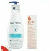 Live Clean Lotions or Bio-Oil Skin Treatments - Up to 20% off