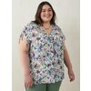Floral Print Blouse, Drawstring Sleeve - In Every Story - $19.99 ($35.96 Off)