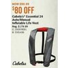 Cabela's Essential 24 Auto/manual Infaltable Life Vest - $99.99 ($80.00 off)