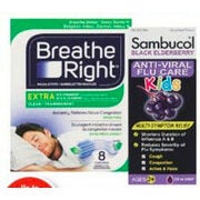 Breathe Right Nasal Strips, Helixia Cough Syrup or Sambucol Cold & Flu Relief Products - Up to 15% off