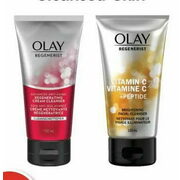 Olay Regenerist Regenerating Cream Cleanser, Vitamin C24+peptide Brightening Facial Cleanser or Total Effects Facial Cleanser - $1