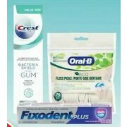 Crest Pro-Health Bacteria Shield and Gum Toothpaste, Oral-B Eco Floss Picks or Fixodent Denture Adhesive Cream - $5.99