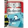 Molson Dry, Labatt Budweiser Beer - 2/$62.98 ($7.00 off)