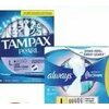 Tampax Pearl Tampons, Always Radiant Liners Or Infinity Pads  - $5.49