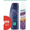 Batiste Premium Dry Shampoo, Head & Shoulders Clinical or Pantene Colour Hair Care Products - $9.99